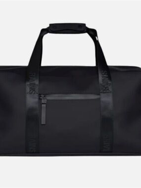 Rains Black Weekender Duffel Bag